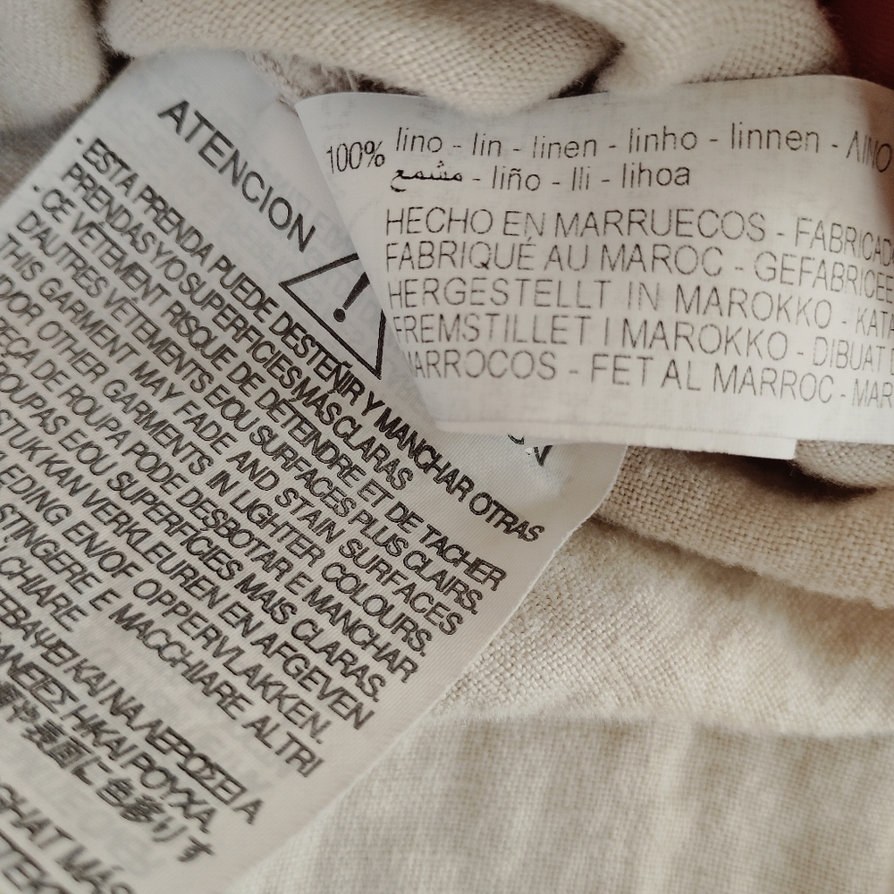 Zara Linen Button Front Cropped Shirt / Size Small - Picture 10 of 10